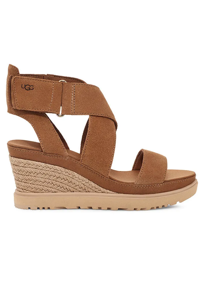 UGG Ileana Ankle Wedge Sandal - Chestnut