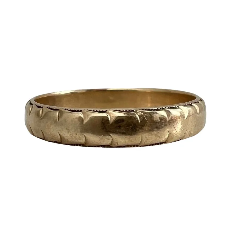 V I N T A G E // patterns of the heart / 14k yellow gold eternity band / size 9.75