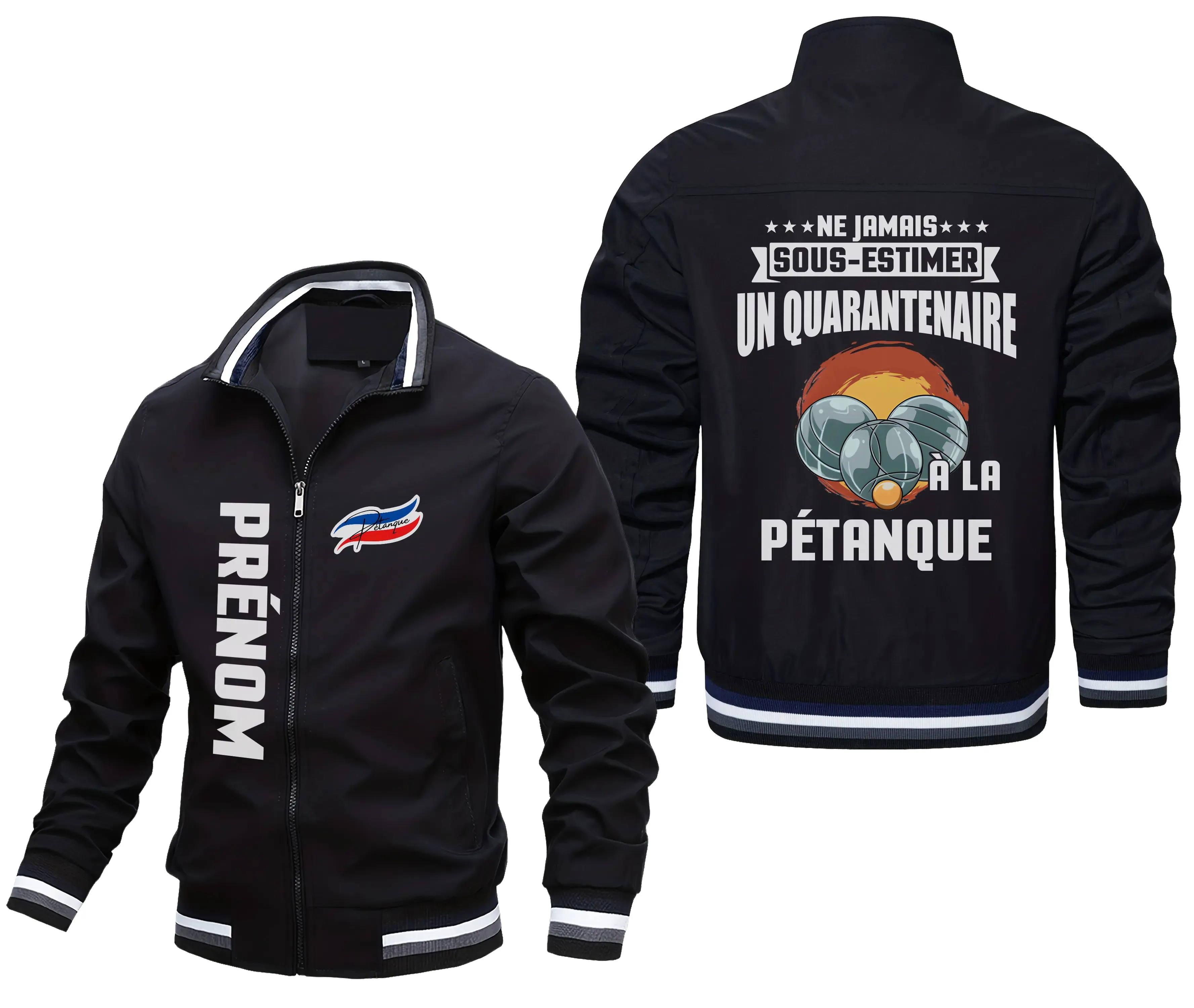 Veste De Sport Pétanque Personnalisée, Ne Jamais Sous Estimer Un Quarantenaire  La Pétanque - CT09092344