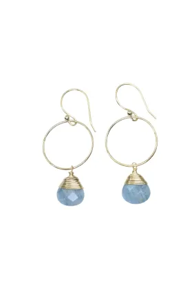 Yuliya Earrings in Aquamarine